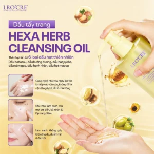 Dầu Tẩy Trang Nhũ Hóa Lro'Cre Hexa-Herb Cleansing Oil 160 ml