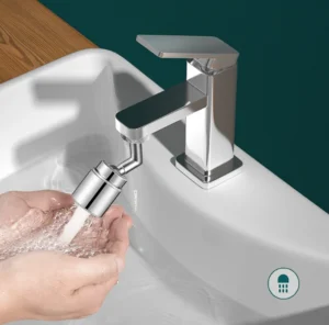 Đầu Vòi Rửa Mặt Lavabo Xoay 720° Chỉnh 2 Chế Độ Tia, Lưới Lọc 4 Lớp 85 × 24 mm