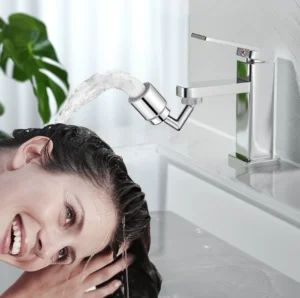 Đầu Vòi Rửa Mặt Lavabo Xoay 720° Chỉnh 2 Chế Độ Tia, Lưới Lọc 4 Lớp 85 × 24 mm