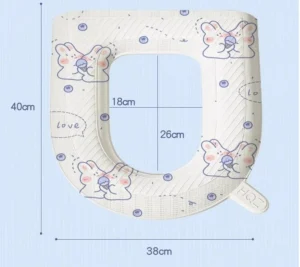 Đệm Lót Bồn Cầu EVA Chống Thấm 43 × 39 cm, Dán Nắp Bồn Cầu, Có Tay Nhấc