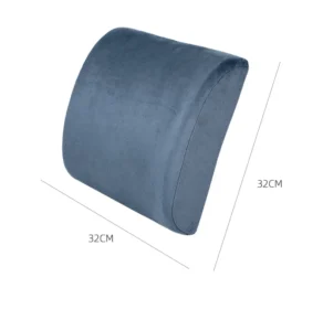 Đệm Tựa Lưng Ghế Văn Phòng Màu Xám 32 x 32 Cm, Có Dây Đai Cố Định