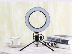 Đèn LED Vòng Livestream Để Bàn Kèm Chân Đế 3 Chân 15 cm, Xoay 360°