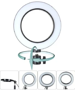 Đèn LED Vòng Livestream Để Bàn Kèm Chân Đế 3 Chân 15 cm, Xoay 360°