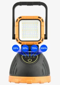 Đèn Pin Cầm Tay HS-8033 Sạc Năng Lượng Mặt Trời, 1 Bóng Chiếu Xa + Đèn Bảng 54 LED