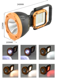 Đèn Pin Cầm Tay HS-8033 Sạc Năng Lượng Mặt Trời, 1 Bóng Chiếu Xa + Đèn Bảng 54 LED