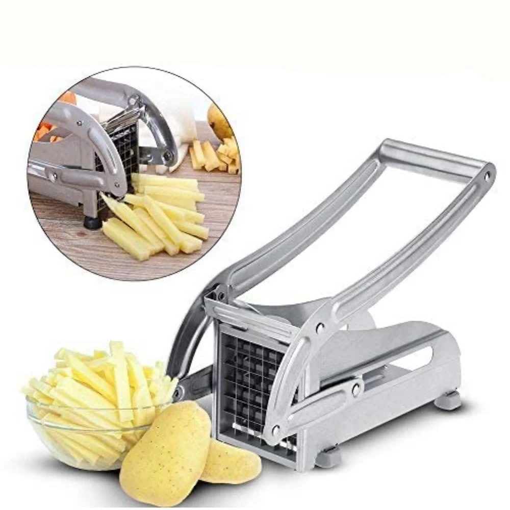 Dụng Cụ Cắt Khoai Tây Chiên Dạng Ép Tay Inox 201, Kèm Lưỡi Cắt Thay Đổi, Mã 15034