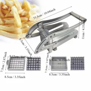 Dụng Cụ Cắt Khoai Tây Chiên Dạng Ép Tay Inox 201, Kèm Lưỡi Cắt Thay Đổi, Mã 15034