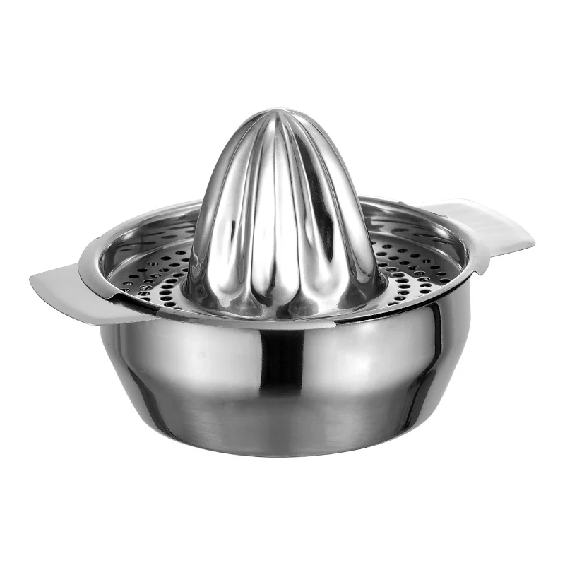 Dụng Cụ Ép Cam Vắt Chanh Bằng Tay Inox 304 Có Khay Lọc Tháo Rời 13 cm