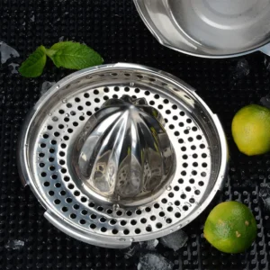 Dụng Cụ Ép Cam Vắt Chanh Bằng Tay Inox 304 Có Khay Lọc Tháo Rời 13 cm