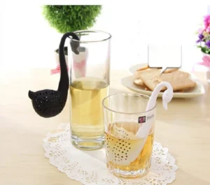 Dụng Cụ Lọc Trà Hình Thiên Nga Móc Miệng Cốc 6 × 3 × 13 cm, Pha Trà Văn Phòng