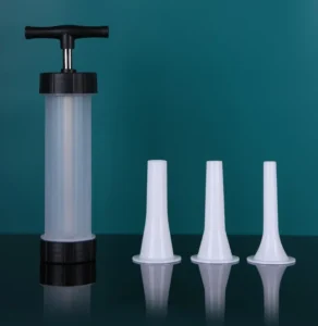 Dụng Cụ Nhồi Lạp Xưởng Xúc Xích Cầm Tay Dạng Ống Đẩy, Kèm 3 Đầu Phễu