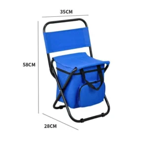 Ghế Đẩu Gấp Dã Ngoại Có Túi Giữ Nhiệt Dưới Ghế 35 × 28 × 58 cm