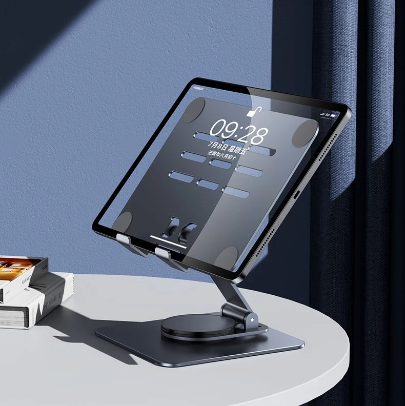 Giá Đỡ Máy Tính Bảng, Điện Thoại L05 Hợp Kim Nhôm Đế Xoay 360°, Chỉnh Góc