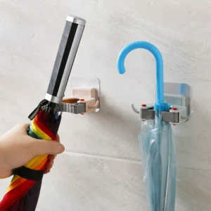 Giá Kẹp Cây Lau Nhà, Chổi Dán Tường Kèm 2 Móc
