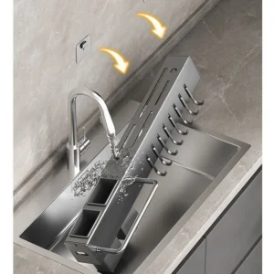 Giá Treo Dụng Cụ Nhà Bếp 50 cm Thép Carbon, Dán Tường Không Khoan