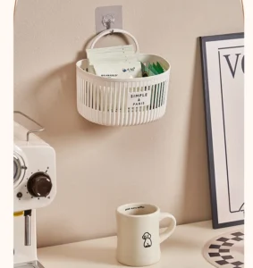 Giỏ Treo Dán Tường Đựng Đồ Bếp, Nhà Tắm 14,3 x 13,4 cm