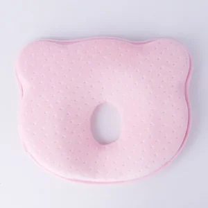 Gối Lõm Hình Gấu Cho Bé 23 × 23 × 3 cm, Vỏ Vải Mềm