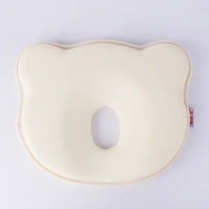 Gối Lõm Hình Gấu Cho Bé 23 × 23 × 3 cm, Vỏ Vải Mềm