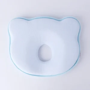 Gối Lõm Hình Gấu Cho Bé 23 × 23 × 3 cm, Vỏ Vải Mềm