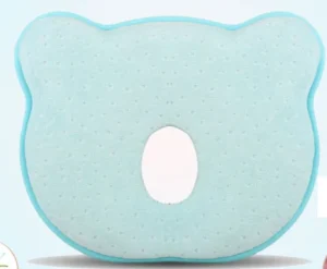 Gối Lõm Hình Gấu Cho Bé 23 × 23 × 3 cm, Vỏ Vải Mềm