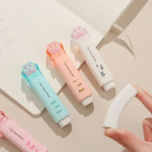 Gôm Tẩy Bút Chì Dạng Đẩy Hình Chân Mèo 9,5 × 2,5 cm Cho Bé, Màu Ngẫu Nhiên