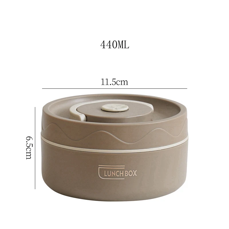 Hộp Cơm Giữ Nhiệt Inox 304 Hai Lớp 440 ml (1 Hộp)