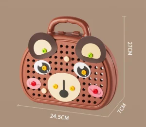 Hộp Đồ Chơi Lắp Ráp Kỹ Sư Hình Gấu Kèm Máy Khoan Pin Cho Bé