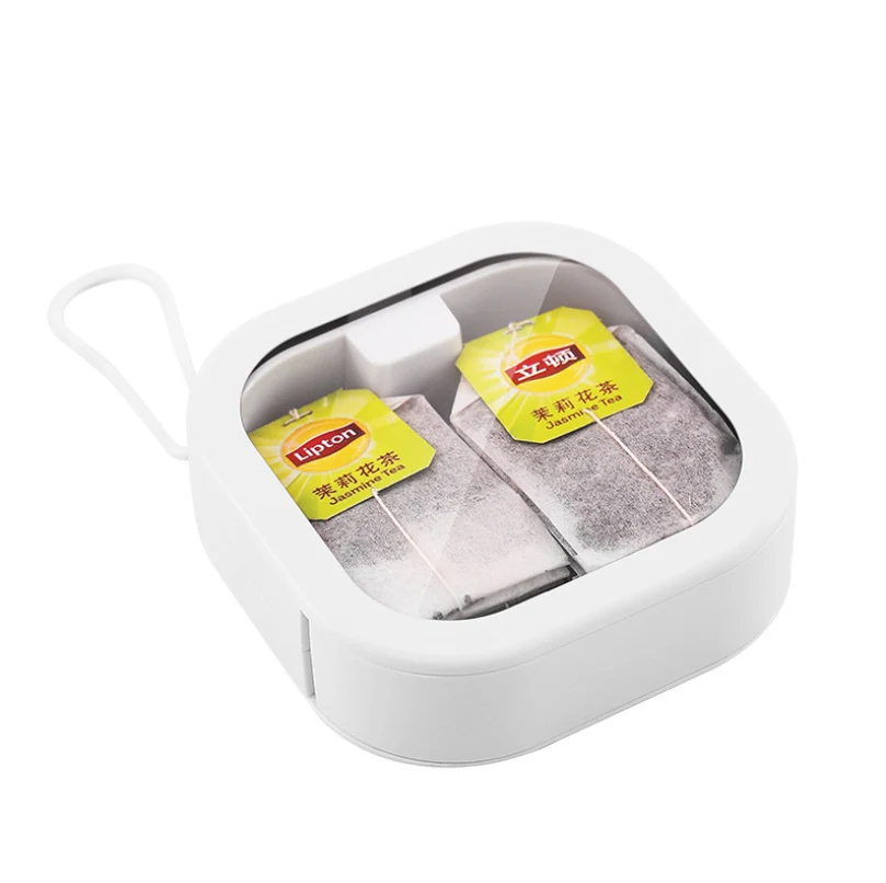 Hộp Nhựa Mini 9,5 × 9,5 × 3 cm Nắp Trong Có Dây Móc, Đựng Đồ Nhỏ