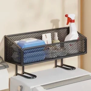 Kệ Đặt Trên Bồn Cầu Khung Lưới Kim Loại 35 × 13 × 12 cm, Đựng Giấy, Đồ Vệ Sinh Cá Nhân