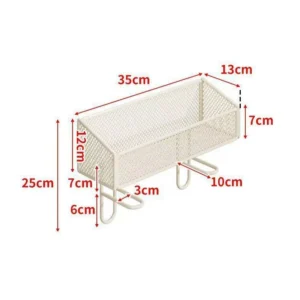 Kệ Đặt Trên Bồn Cầu Khung Lưới Kim Loại 35 × 13 × 12 cm, Đựng Giấy, Đồ Vệ Sinh Cá Nhân