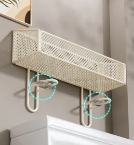 Kệ Đặt Trên Bồn Cầu Khung Lưới Kim Loại 35 × 13 × 12 cm, Đựng Giấy, Đồ Vệ Sinh Cá Nhân
