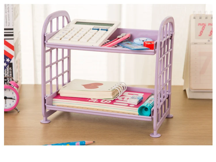 Kệ Nhựa Mini 2 Tầng Để Bàn 21,5 × 14 × 20 cm