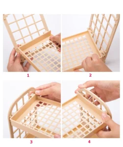 Kệ Nhựa Mini 2 Tầng Để Bàn 21,5 × 14 × 20 cm