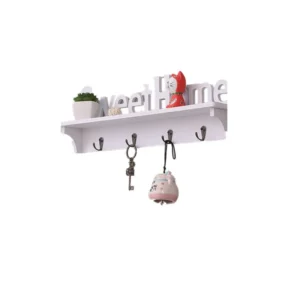 Kệ Treo Tường Trang Trí 4 Móc SweetHome Chất Liệu Nhựa PVC