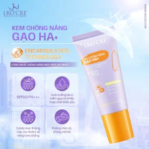 Kem Chống Nắng Gạo Lro'Cre Originals Rice HA+ Fluid Cream SPF50 PA+++ 30 g