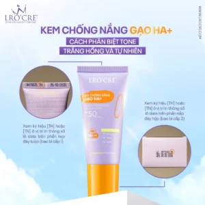 Kem Chống Nắng Gạo Lro'Cre Originals Rice HA+ Fluid Cream SPF50 PA+++ 30 g