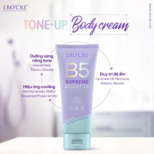 Kem Dưỡng Thể Lro'Cre B5 Supreme Bright Ex Body Cream, Nâng Tone Có Chống Nắng
