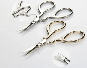 Kéo Tỉa Lông Mày Mini Thép Không Gỉ Màu Bạc 9,5 × 4,8 cm