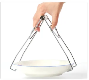 Kẹp Inox Gắp Bát Đĩa Nóng 6 × 8,5 × 19,5 cm, Lấy Đĩa Khỏi Nồi Hấp, Lò Vi Sóng