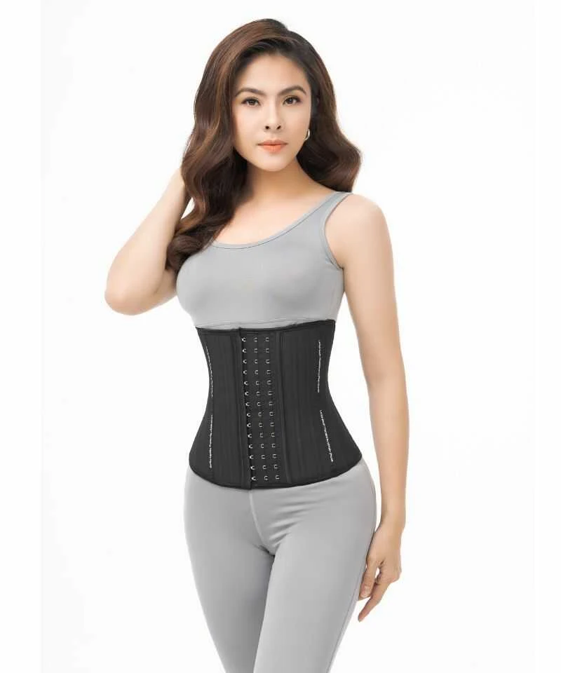 Gen Nịt Bụng Latex Luxury Cao Su Non Nguyên Khối, 25 Xương Thép Non, Lót Cotton
