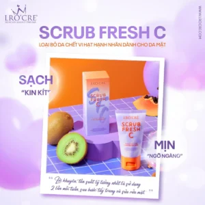 Tẩy Tế Bào Chết Mặt Lro'Cre Scrub Fresh C 50 g, Hạt Hạnh Nhân Dịu Nhẹ