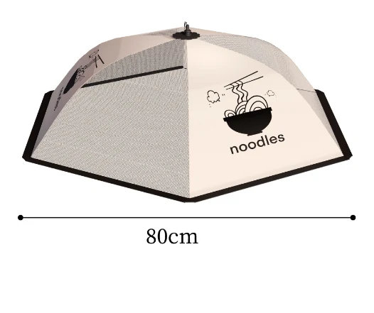 Lồng Bàn Vải Gấp Gọn 78 × 78 × 25 cm Đậy Mâm Cơm, Chống Bụi, Ruồi Muỗi