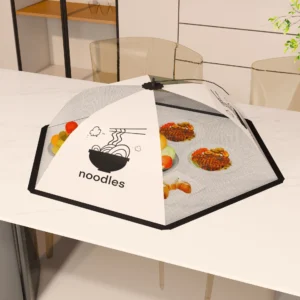 Lồng Bàn Vải Gấp Gọn 78 × 78 × 25 cm Đậy Mâm Cơm, Chống Bụi, Ruồi Muỗi