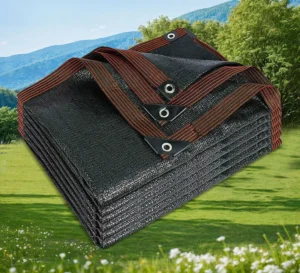 Lưới Che Nắng PE Màu Đen 1 × 2 m Có Khoen Viền