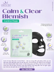 Mặt Nạ Than Hoạt Tính Lro'Cre Calm & Clear Blemish Control Mask, Hộp 5 Miếng 125 g