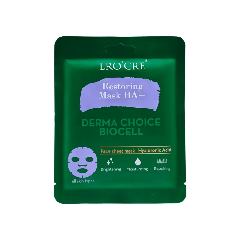 Mặt Nạ Giấy Bio Cellulose Lro'Cre Restoring Mask HA+, Hộp 5 Miếng 125 g