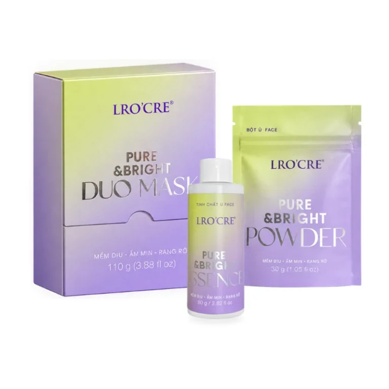 Bộ Mặt Nạ Ủ Bột Lro'Cre Pure & Bright Duo Mask 110 g, Bột Và Tinh Chất