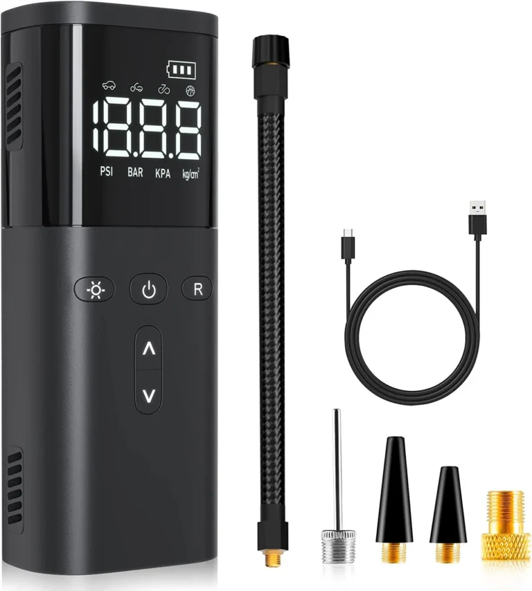 Máy Bơm Lốp Không Dây Cầm Tay CZCQ-101 60 W Màn Hình Số, Tự Ngắt, Có Đèn, Sạc Dự Phòng