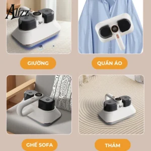 Máy Hút Bụi Giường Nệm Cầm Tay ALIZZ AL-13902 100W Không Dây, Sạc Pin