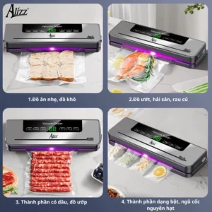 Máy Hút Chân Không Thực Phẩm ALIZZ AL-14454 Hàn Miệng Túi 30 cm, 120 W, Có Hóa Đơn